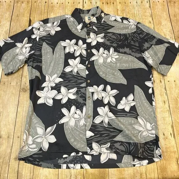 Kahala Hawaiian Shirt Large Made In USA Cotton Lawn Vintage